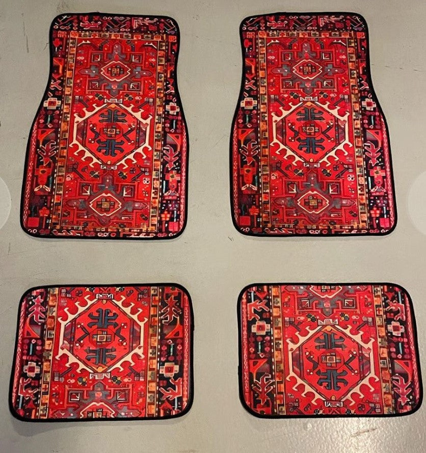 Traditional Red Persian Car Mat
