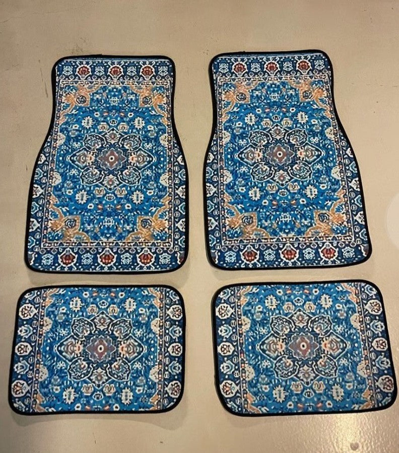 Blue Turath Persian Car Mat